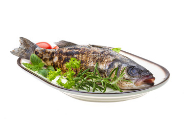 Roasted seabass