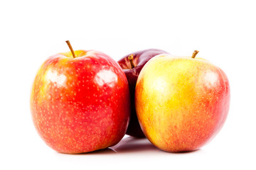 red apples isolated on white background