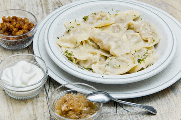 boiled dumplings, vareniki