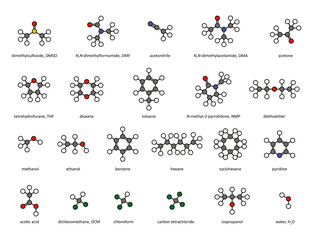 Common organic solvents: DMSO, DMF, acetone, ...