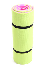 Mat for fitness isolated on white