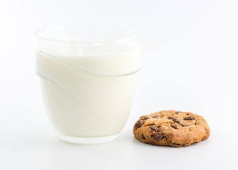 Chocolate Chip Cookies and a glass of Milk