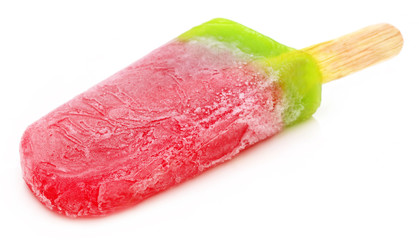 Cheap Ice cream over white background