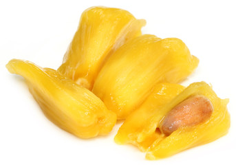 Juicy jackfruit flesh with seeds