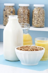 Delicious healthy cereal breakfast