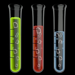 document icon particles in test glass