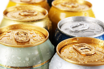 Metal tin isolated on white