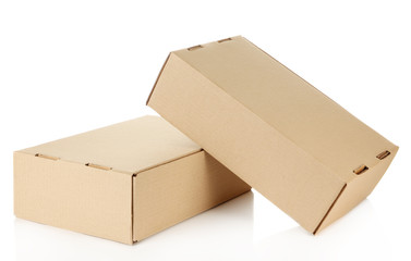 Parcels boxes, isolated on white