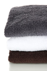 Fototapeta na wymiar Bath towels isolated on white