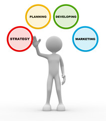 Conceptual image of strategy