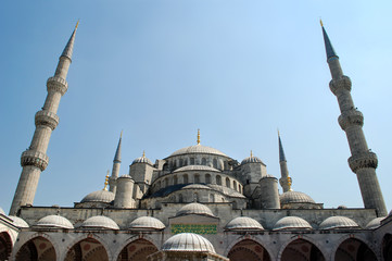 Fototapeta na wymiar Blue Mosque Minarets