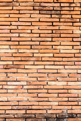 Old orange brown brick wall