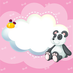 Naklejka premium A stationery with a panda