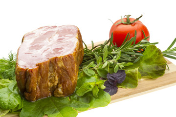 Bacon with vegetables