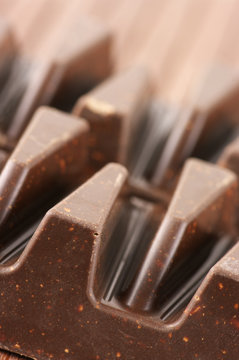 Dark chocolate close-up