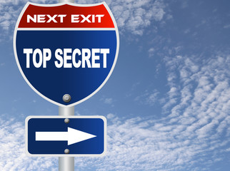 Top secret road sign