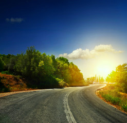 The road in the mountains