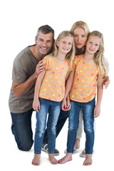 Fototapeta premium Happy family posing for the camera