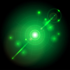 abstract glowing background with a target