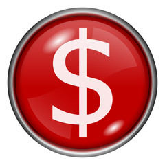 Red round glossy icon