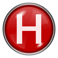 Fototapeta premium Red round glossy icon