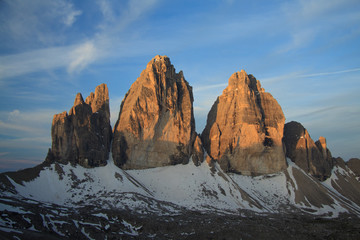 alba sulle tre cima di Lavaredo