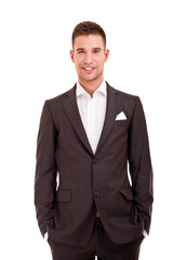 Handsome young man in classic suit