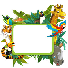 Obraz na płótnie Canvas Banner - frame - border - jungle safari theme