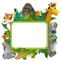 Banner - frame - border - jungle safari theme © agaes8080