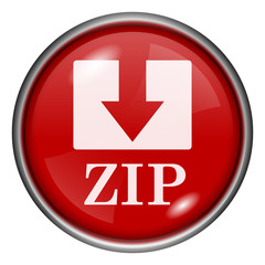 Red round glossy icon
