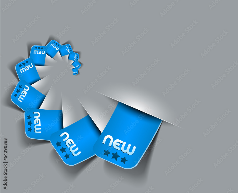 Sticker design of advertisement swirl pattern labels stickers.