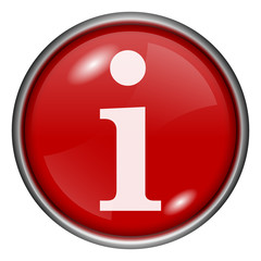 Red round glossy icon