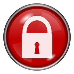 Red round glossy icon