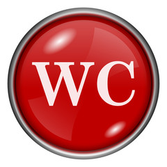 Red round glossy icon