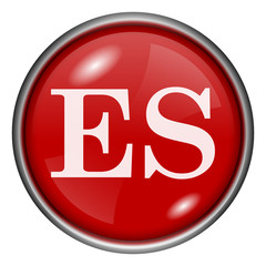 Red round glossy icon