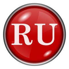 Red round glossy icon