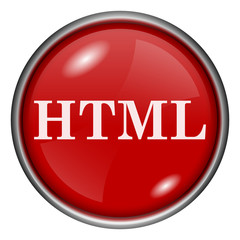 Red round glossy icon