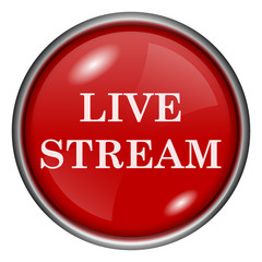 Red round glossy icon