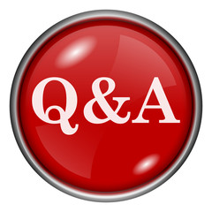 Red round glossy icon