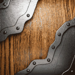 metal and wood background