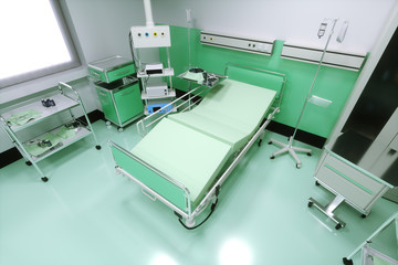 Empty Bed in a Hospital Room
