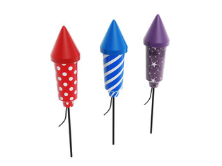 colorful rocket fireworks