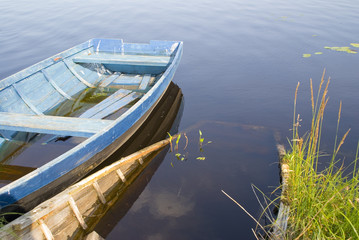 The old boats for fishing