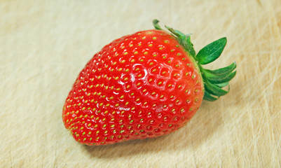 Strawberry on a wooden table