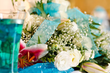 Blue arrangement