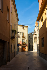 Old street in  Banyoles, Spain