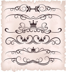 Vector set. Victorian Scrolls