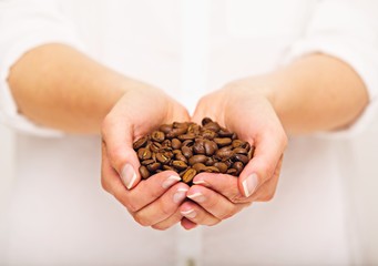 Coffee Beans in Her Hand