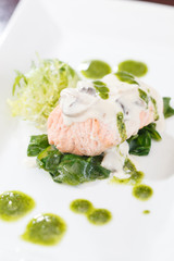 Salmon Fillet in Cream Sauce