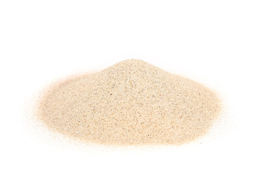 Fototapeta na wymiar Pile of sand isolated on white